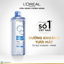 Nước tẩy trang làm sạch sâu, loại bỏ bụi bẩn & trang điểm 3-in-1 L'Oreal Paris Micellar Water 400ml